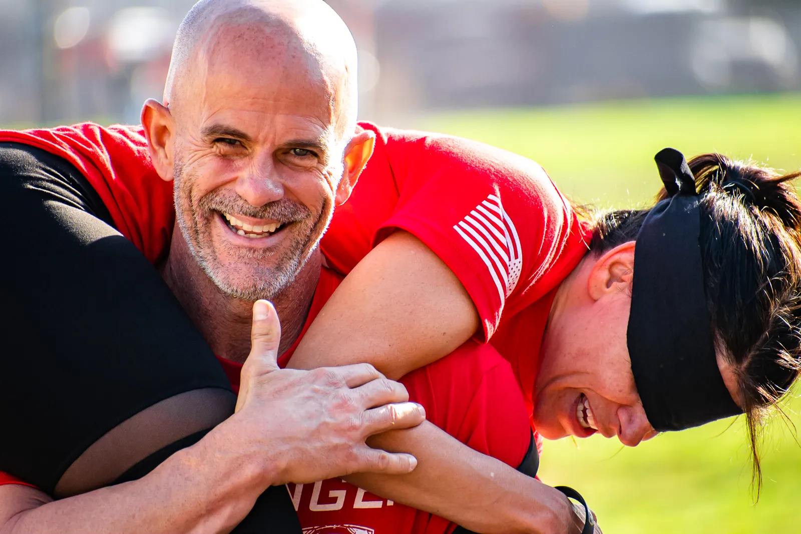 Members embracing at an outdoor Sierra Tango event