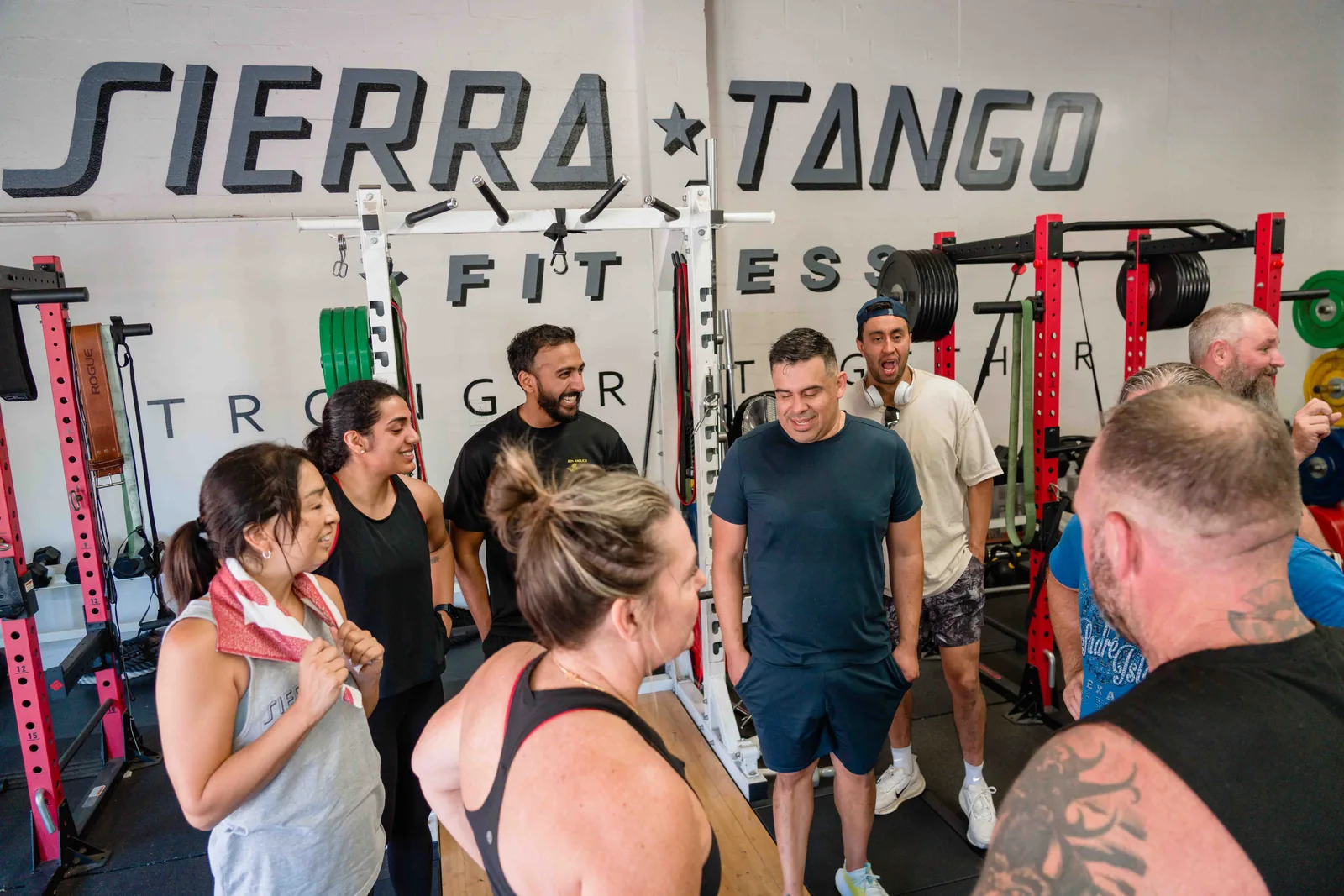 Members gathered inside Sierra Tango Fitness